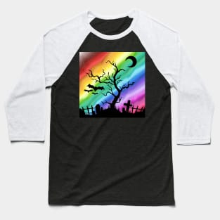 Rainbow Halloween Baseball T-Shirt